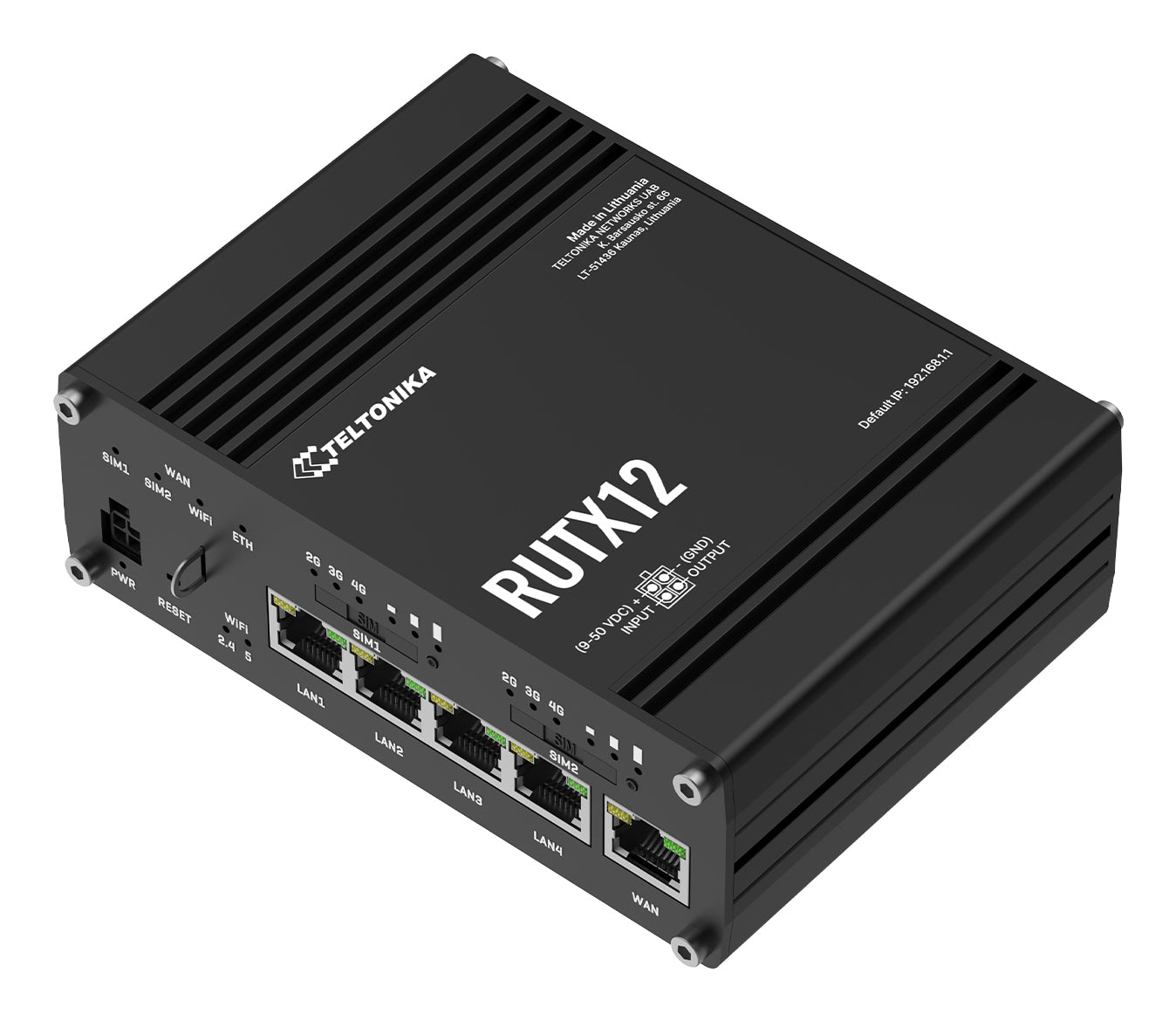 Teltonika RUTX12 – WLAN-Router – Wi-Fi 5 Dual-Band (2,4/5 GHz), 867 Mbit/s