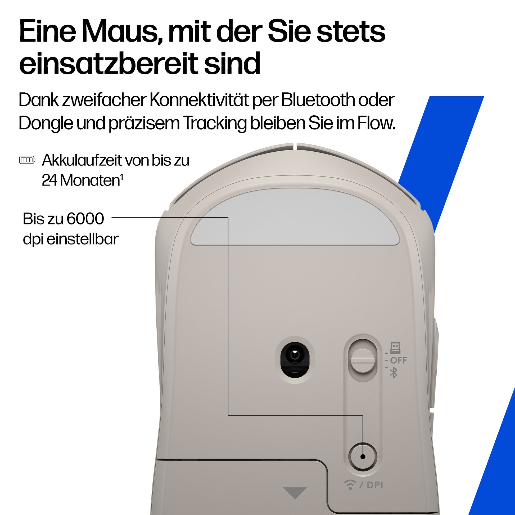 HP 400 Quiet – Maus – Kabellos (Bluetooth/2,4 GHz), 6000 DPI, Beidhändig, Pink