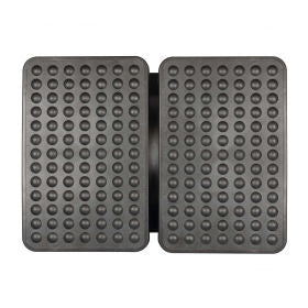 MAUL Fussstütze – Trittfläche 320 × 430 mm, höhenverstellbar, schwarz, Kunststoff