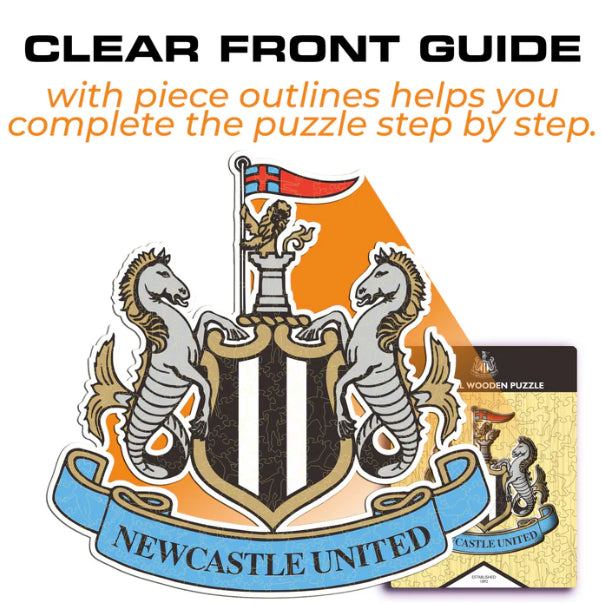 Iconic Puzzles Puzzle Newcastle United FC – 150 Teile – 27 × 27 cm – ab 10 J. – Holz – Mehrfarbig