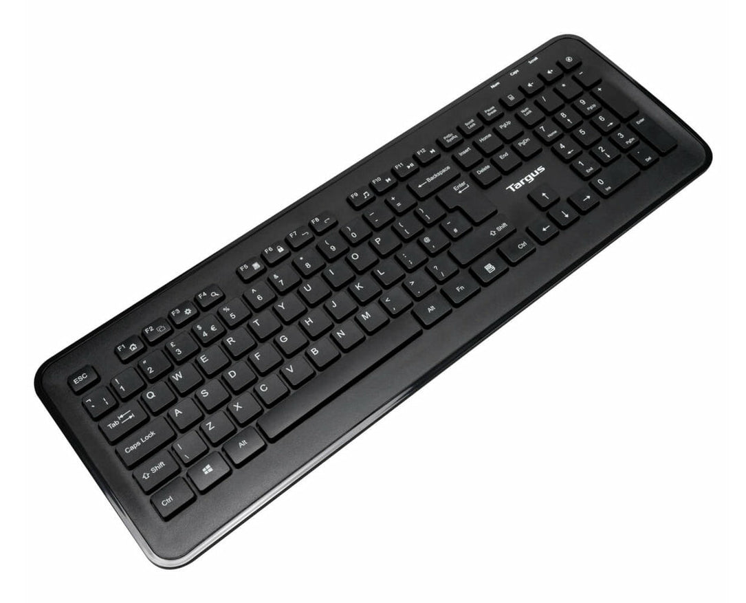 Targus AKM610NO – Tastatur-Maus-Set – 2,4 GHz USB-A (Empfänger) – QWERTY (Nordisch) – Schwarz