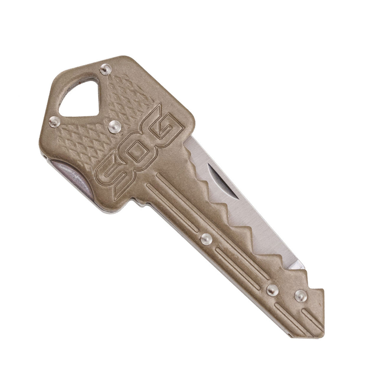 SOG KEY102-CP Schlüsselmesser – Klingenlänge 38 mm, Gesamtlänge 102 mm