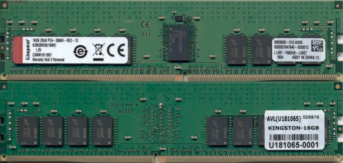 Kingston Technology Kingston KSM26RD8/16MEI – 16 GB DDR4 Registered ECC, 2666 MHz, CL19, 288-poliger DIMM