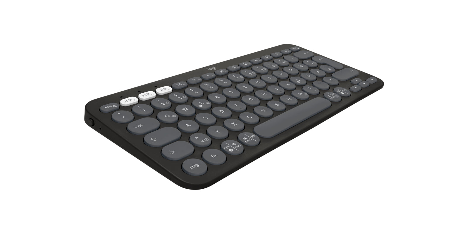Logitech Pebble Keys 2 K380s – Tastatur, kabellos (Bluetooth), DE-Layout (DE), Graphit