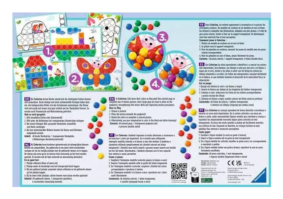 Ravensburger Lernspiel – Colorino, Konzentrationsspiel, 1 Spieler, ab 2 Jahren, Mehrsprachig