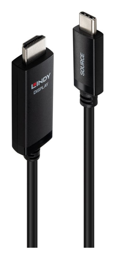 Lindy 43436 USB-C-auf-HDMI-Kabel – 8K (7680 × 4320) @ 60 Hz, 5 m, HDMI 2.1, für Geräte mit USB-C (DP Alt Mode)