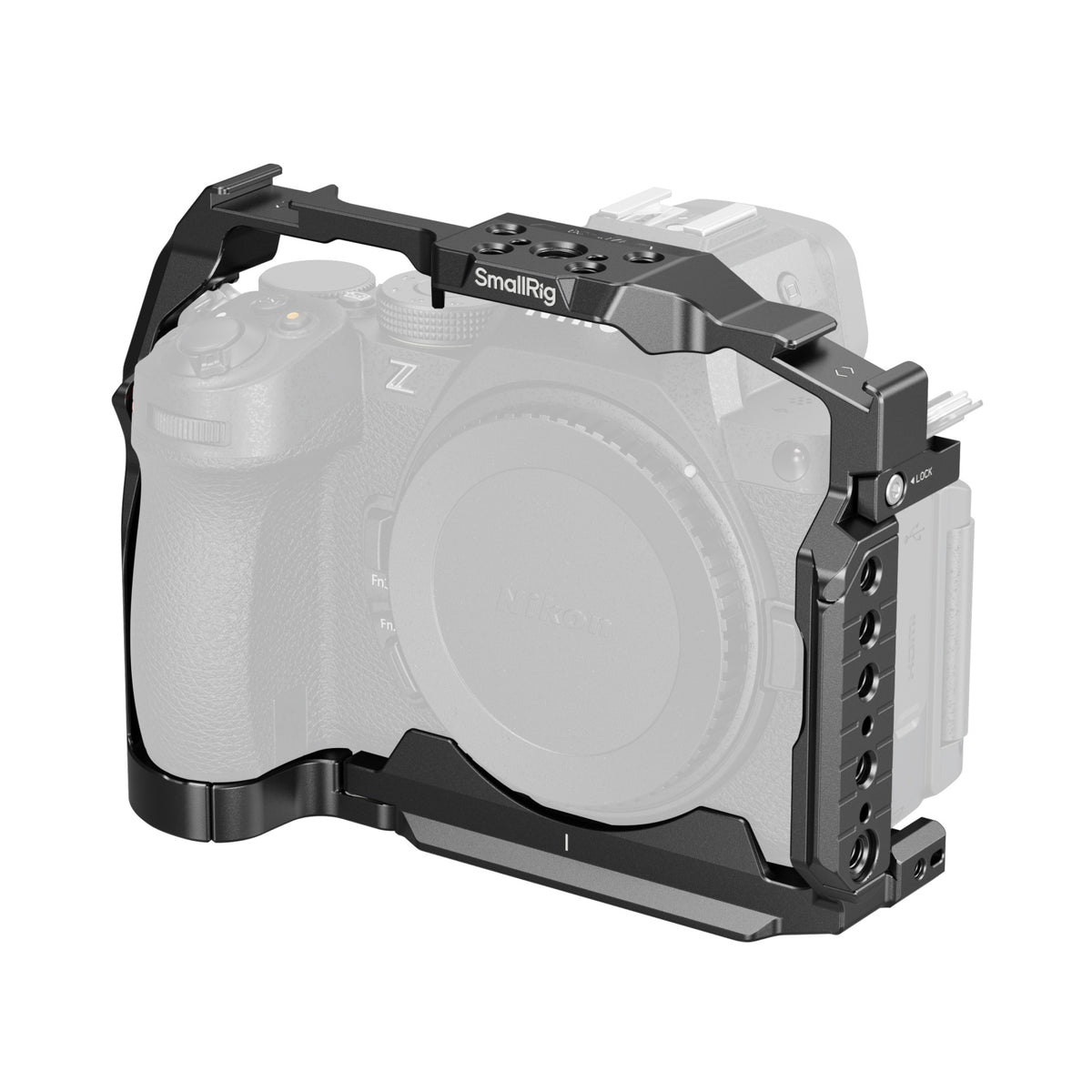 SmallRig 5257 Cage – für Nikon Z5II – Aluminium, 1/4" & 3/8" Gewinde – 153,5 × 63,8 × 112,6 mm, 172 g
