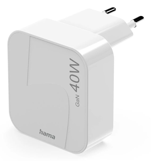 Hama 00201955 USB-Ladegerät 40 W – USB-C×2 – PD 3.0, QC 2.0/3.0, GaN – EU-Stecker (Typ C)