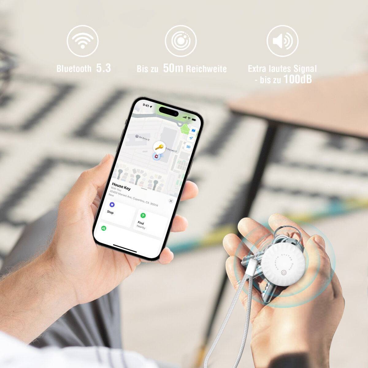 4smarts SkyTag Duos Kunststoff – für Android, iOS, weiss, 4er-Set