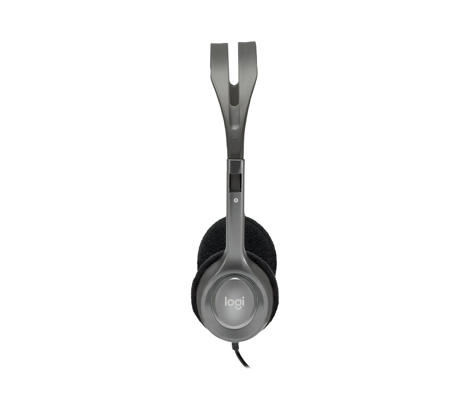 Logitech H110 Office-Headset – On-Ear, Stereo, Kabel, 2 × 3,5 mm Klinke, Schwarz/Silber