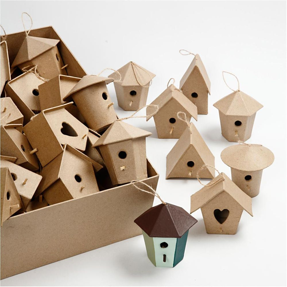 Creativ Company Pappmaché-Figur, Vogelhaus, 37 × 37 × 7 cm