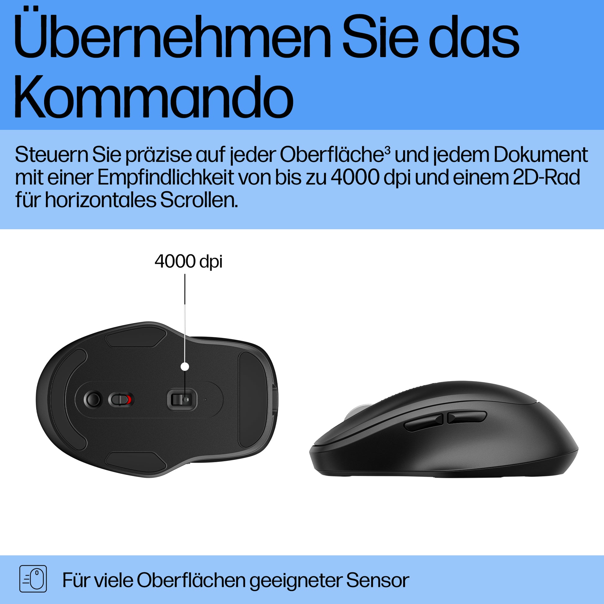 HP 510 Maus – kabellos, wiederaufladbar