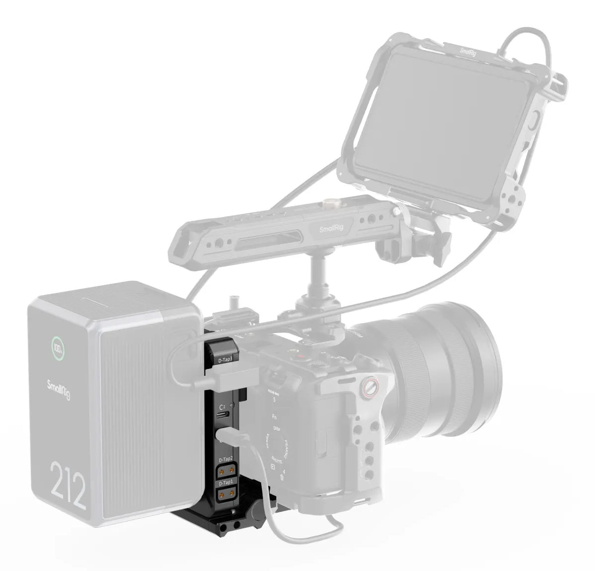 SmallRig 5227 V-Mount-Halterung – 20'000 mAh, 16,8 V – für V-Mount-Akkus – Schwarz
