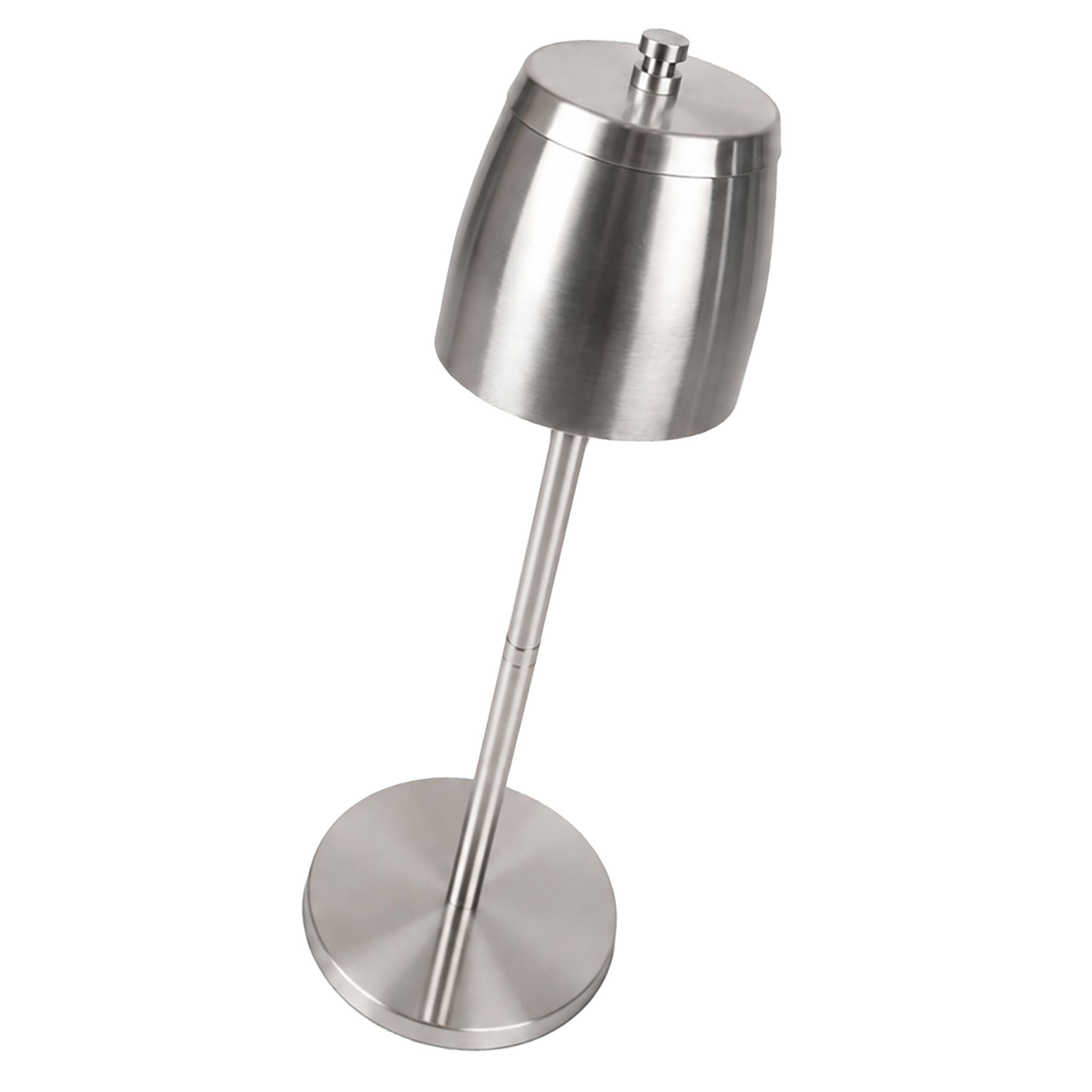 Relaxdays Aschenbecher – Ø 15 cm × 68 cm, Edelstahl, silber, höhenverstellbar