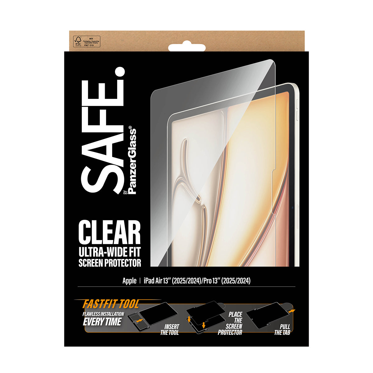 PanzerGlass Panzerglas für iPad Air 13" (2024–2026), iPad Pro 13" (2024–2025) – Kratzresistent, Anti-Fingerabdruck