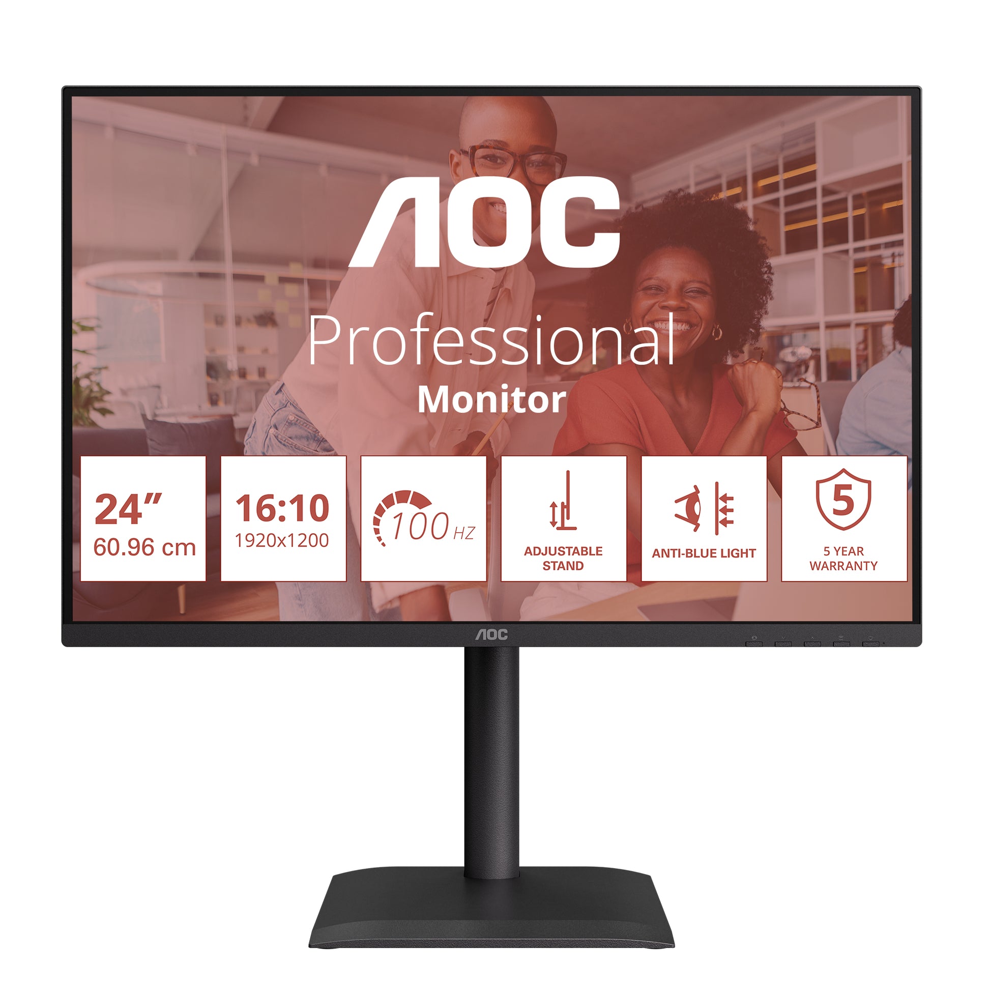 AOC E4 X24E4U – 24", 1920 × 1200 (Full HD), IPS, 100 Hz, HDR