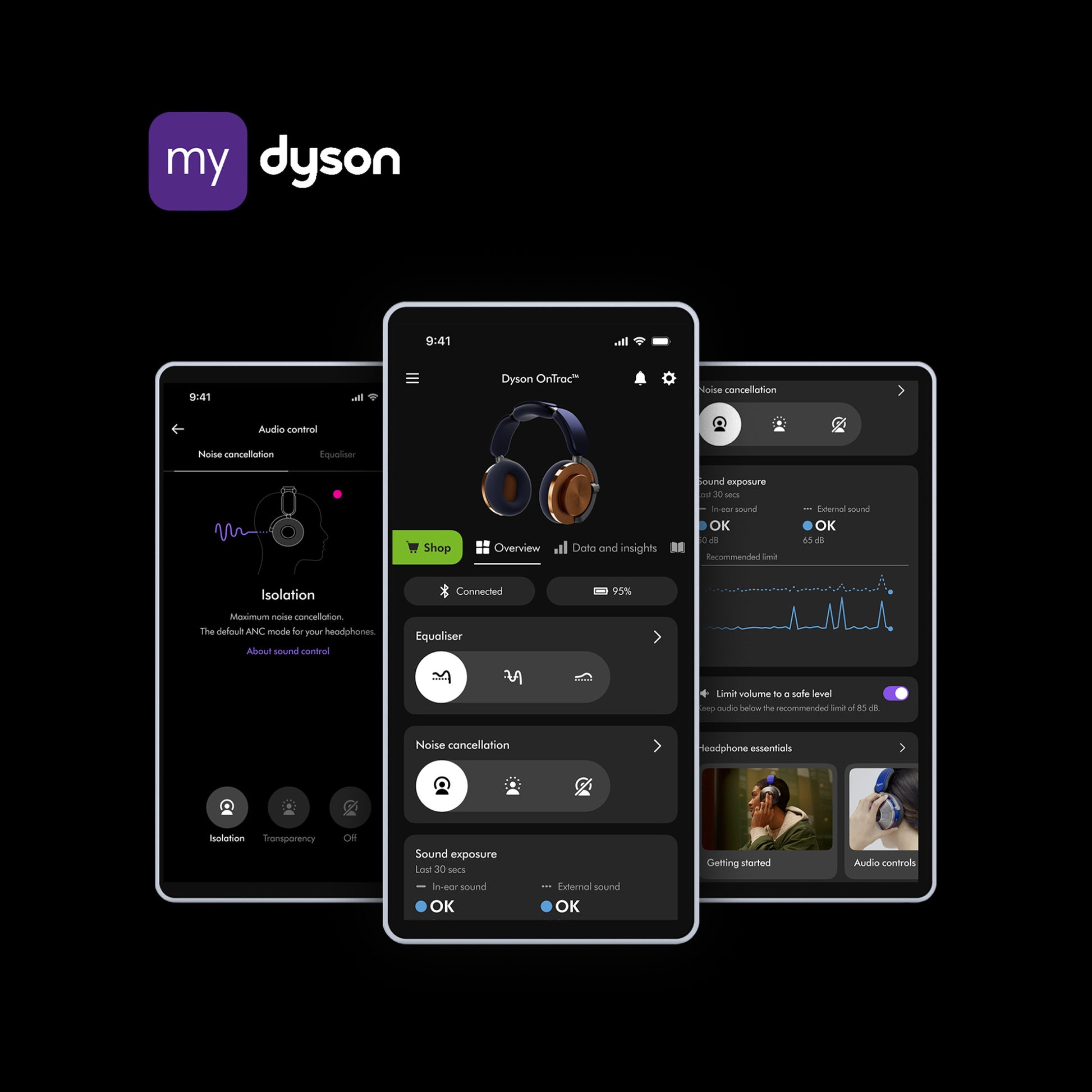 Dyson OnTrac Over-Ear Kopfhörer – Stereo, BT, ANC, Aluminium, BT 5.0