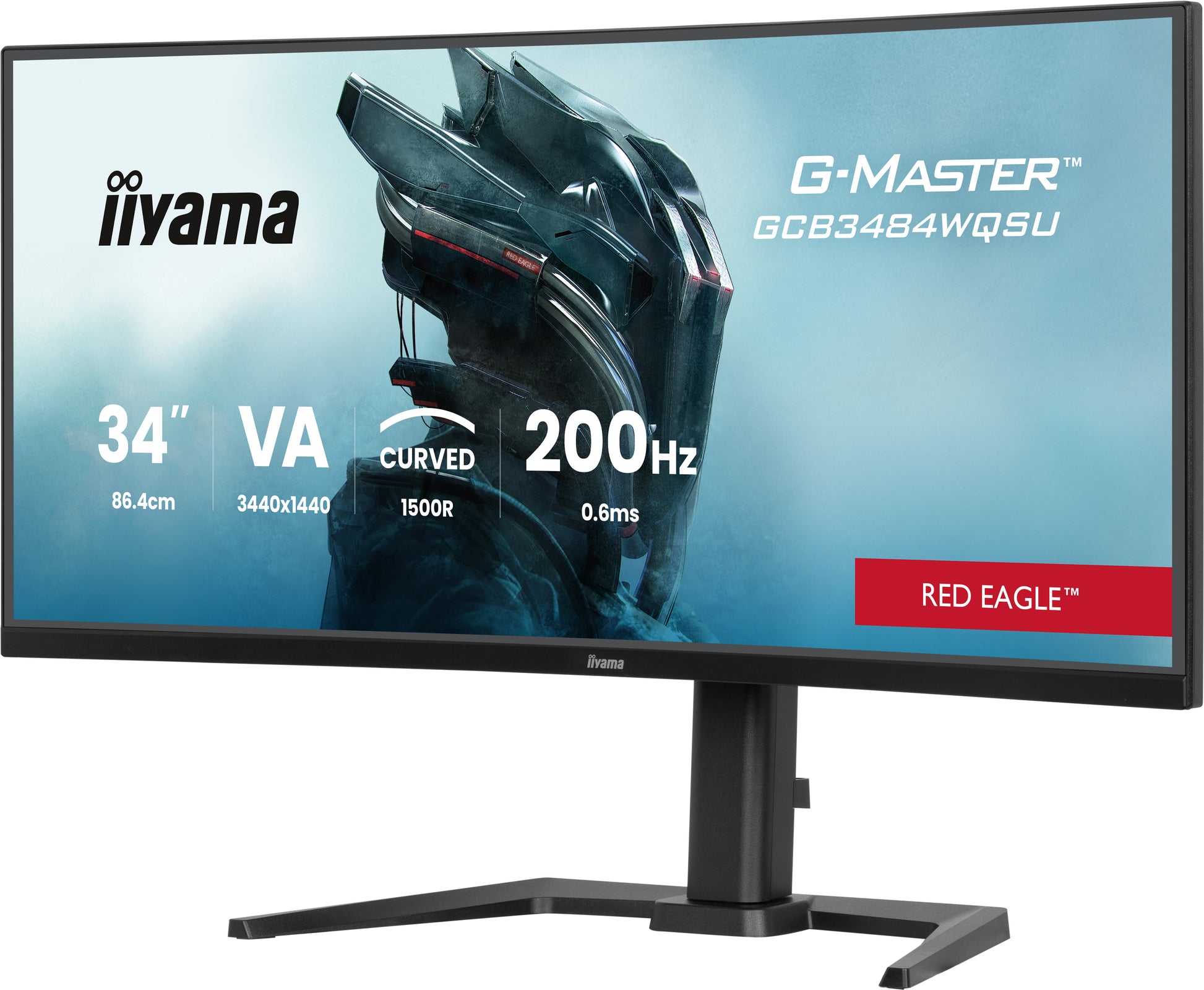 iiyama G-MASTER GCB3484WQSU-B2 – 34" Curved, 3440 × 1440 (UWQHD), VA, 200 Hz, USB-C 8 W, DisplayHDR 400