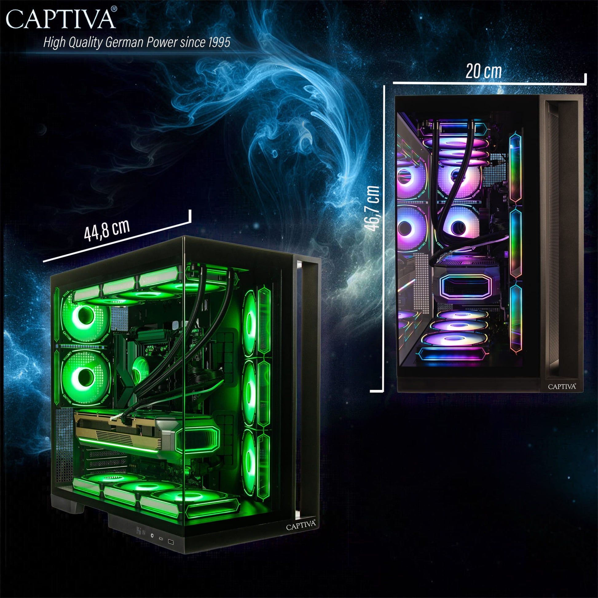 Captiva Highend Gaming R10-3419 Tower – AMD Ryzen 7 9800X3D, 32 GB RAM, 2 TB SSD, Windows 11 Home