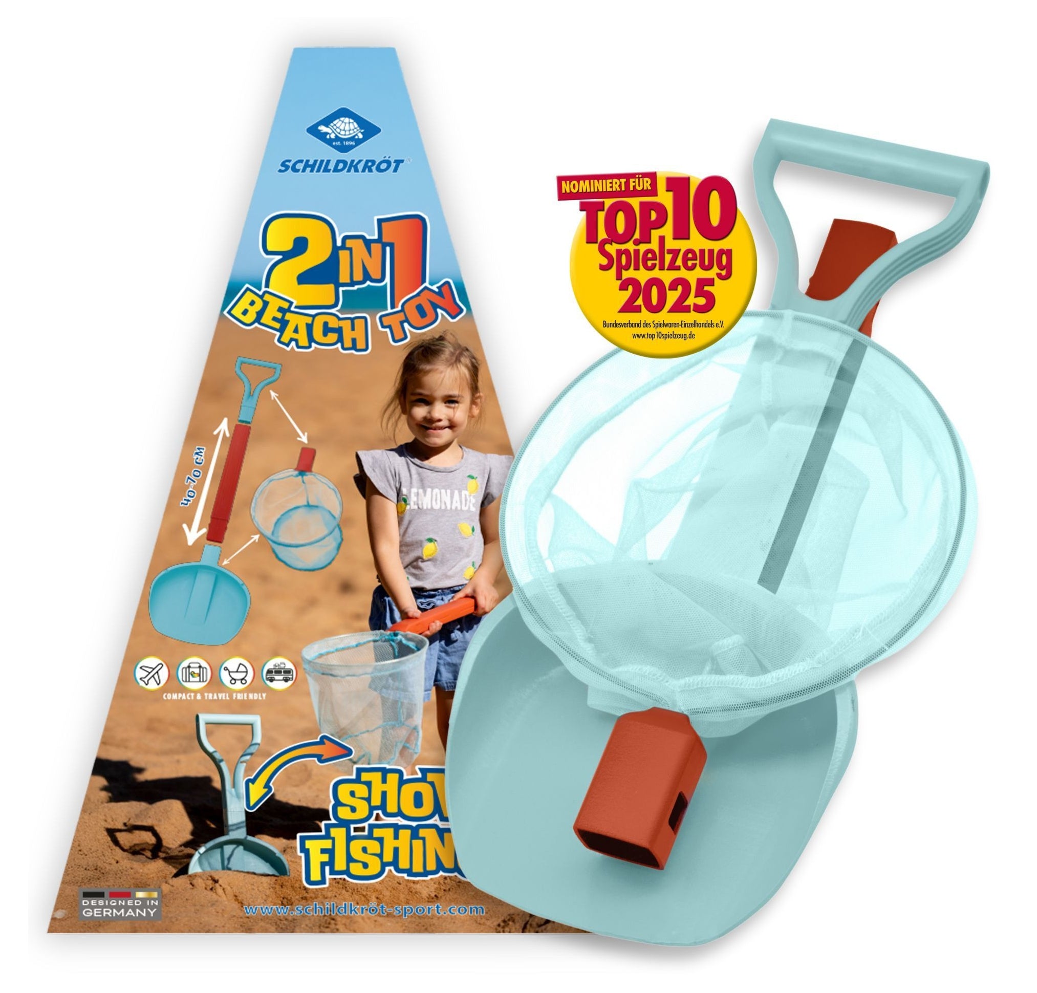 Schildkröt Funsports Sandspielzeug-Set – 2-teilig – ab 3 Jahren – Kunststoff – Mehrfarbig