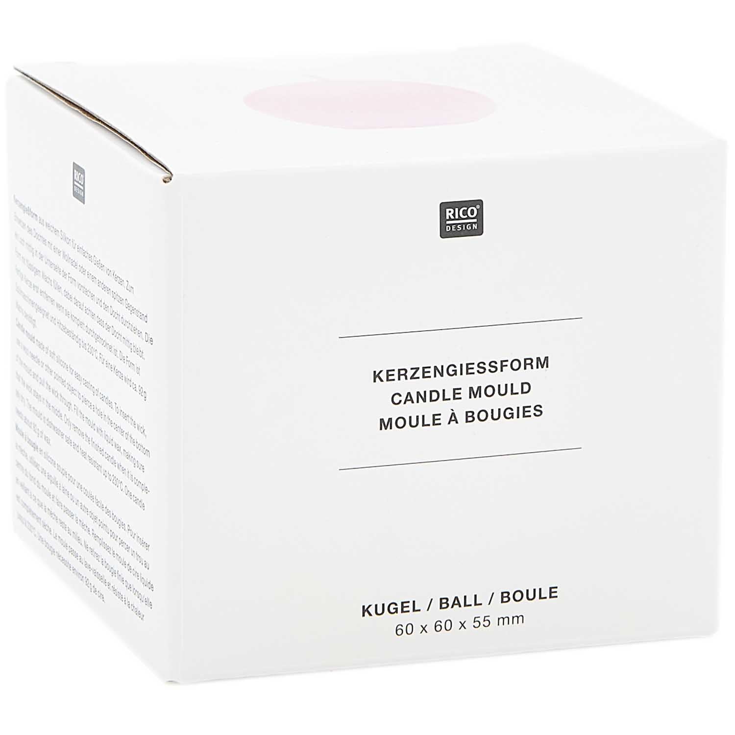 Rico Design Kerzengiessform – Kugel – Silikon – Ø 74 × 65 mm – 1 Stück
