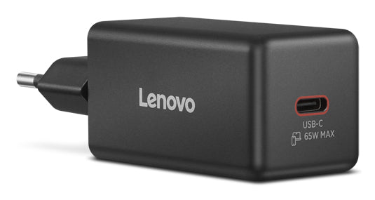 Lenovo USB-Ladegerät 65 W – USB-C×1, PD – mit 2 m USB-C-Kabel – schwarz