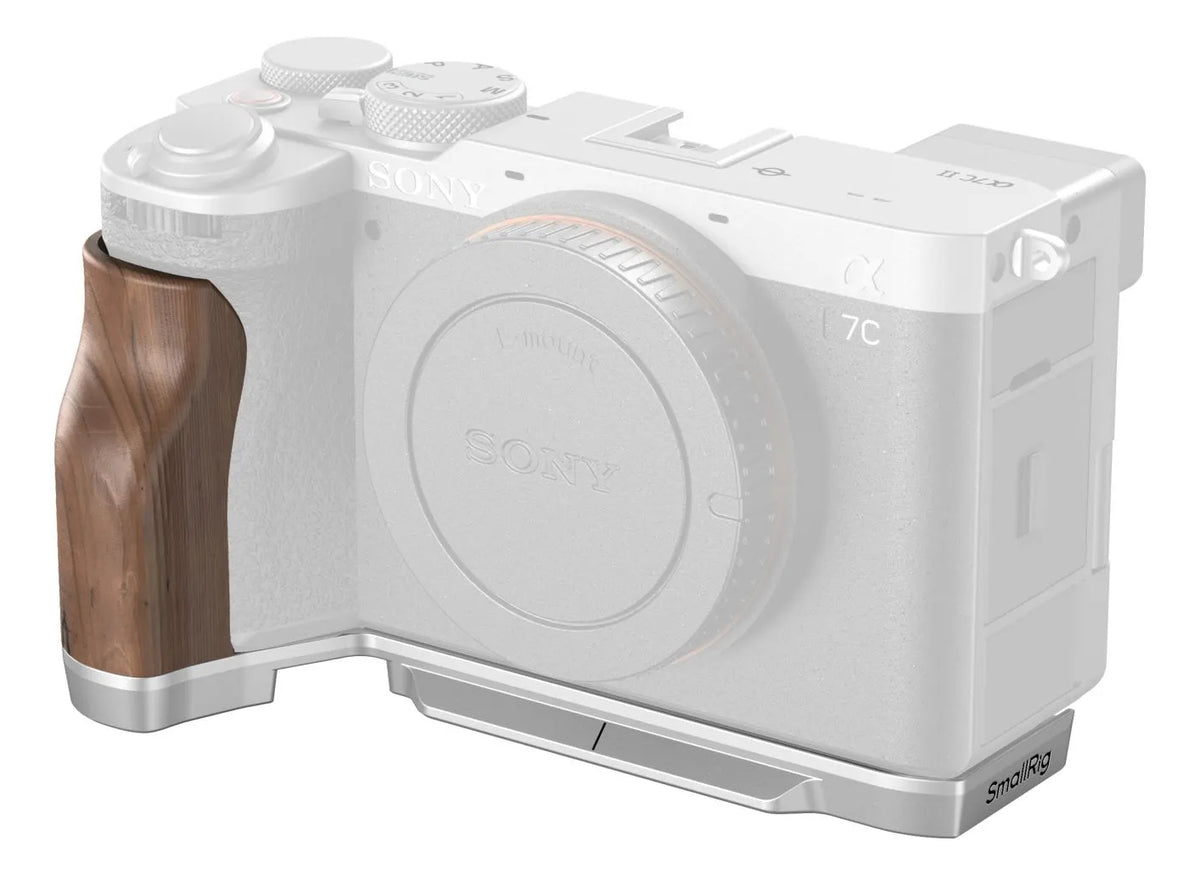 SmallRig 4796 L-Form Montageplatte – Aluminium/Holz, 125,4 × 60,1 × 69 mm – für Sony Alpha 7C II, Alpha 7CR