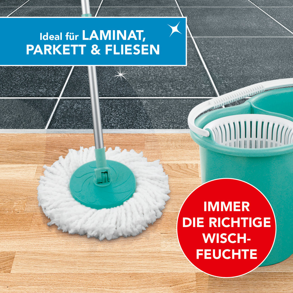 CLEANmaxx Wischmopp – türkis, für Laminat