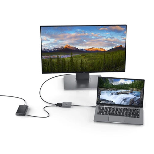 DELL Adapter USB-C zu HDMI/DisplayPort – 4K (3840 × 2160), USB 3.2 Gen 2 (10 Gbit/s), für Dell