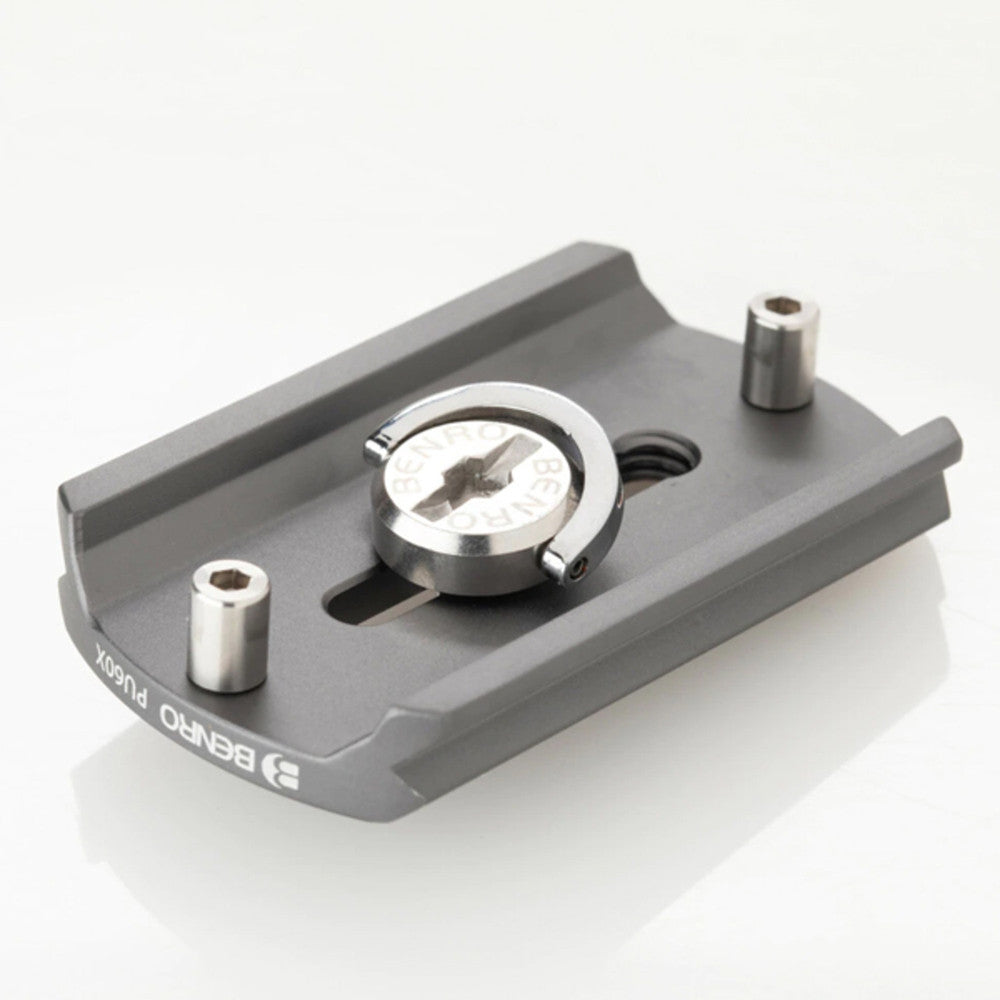 Benro BR-PU60X Platte – Aluminium, 1/4" Gewinde, 60 g – für VX25/30 Kugelkopf – Grau
