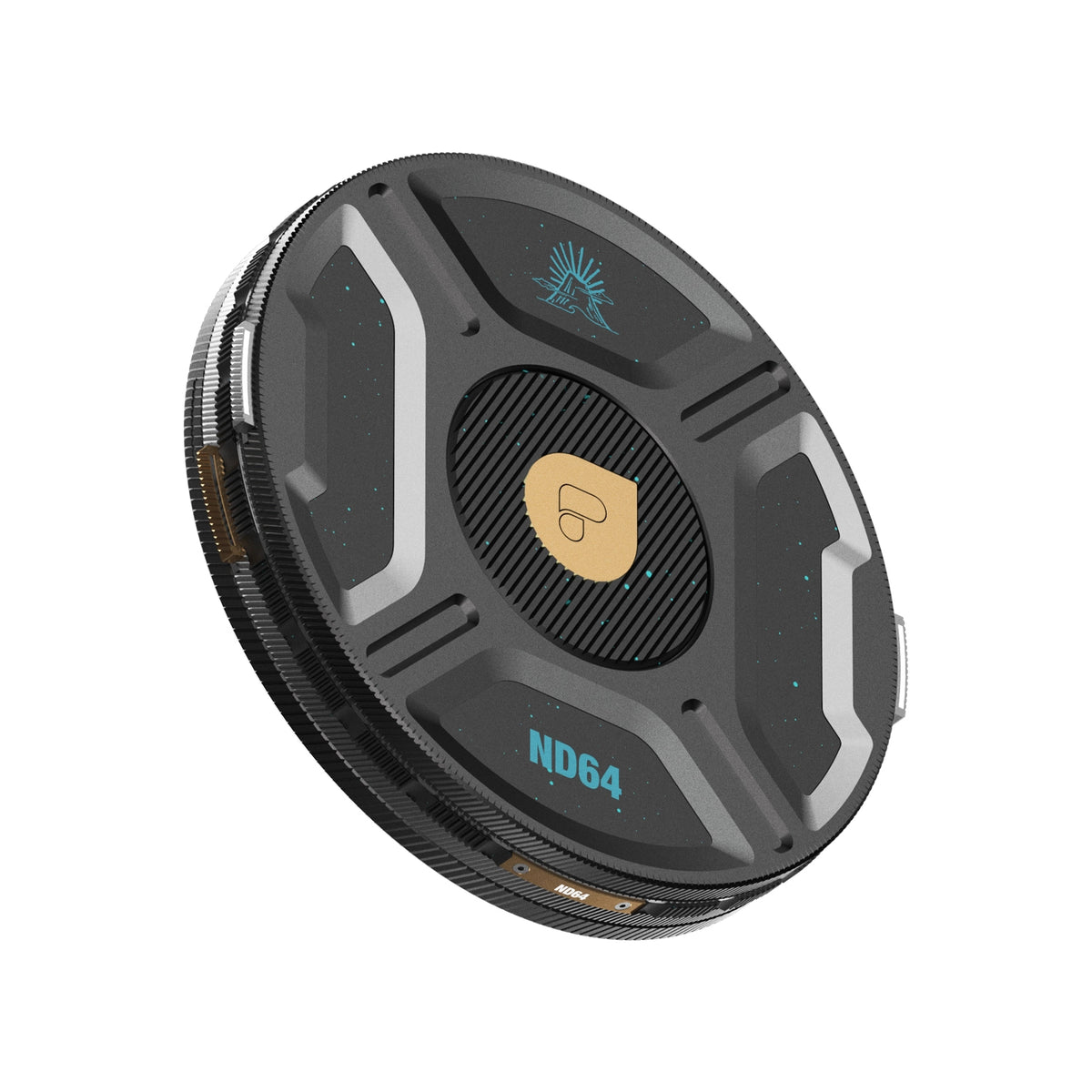 PolarPro Helix ND64-Filter – 101 mm, Messing, mit Schutzkappe