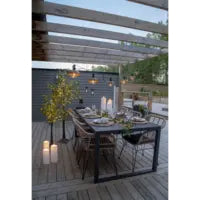 Star Trading Dekorative Aussenleuchte – 32,5 cm, 0,11 W, Warmweiss, IP44, Batteriebetrieb, Timer, Weiss