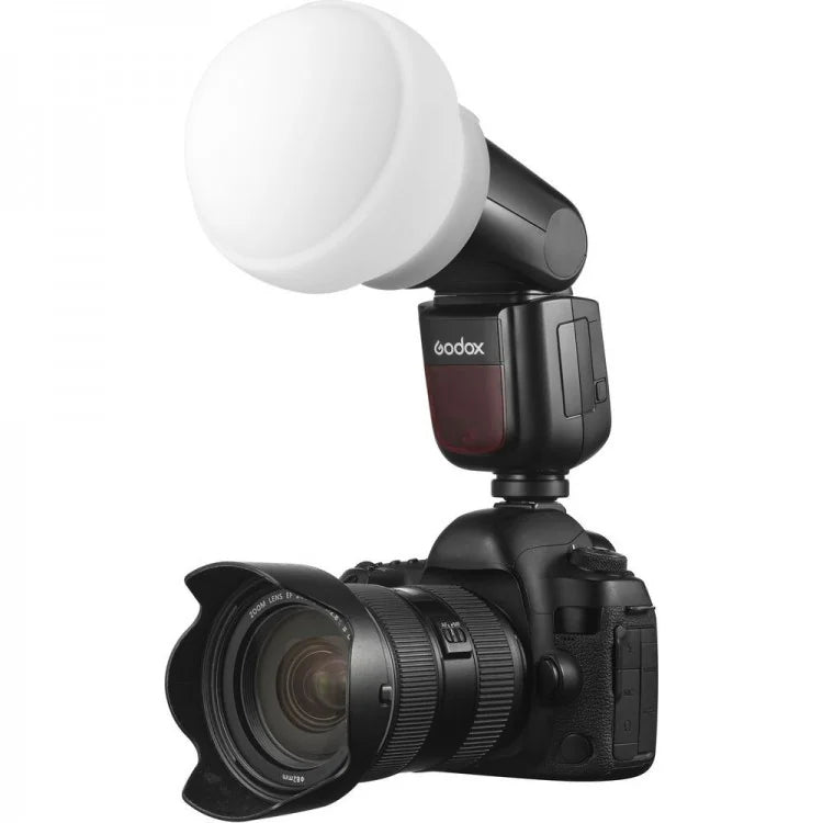 Godox AK-R22 Diffusorkugel – Ø 115 mm, 50,2 mm hoch – für Godox AD100Pro, V1, AD200 – Weiss