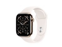 Apple Watch S11 – Smartwatch – 42 mm, LTE, OLED, 50 m, Gold Titan, Bandgrösse S/M, Sportband