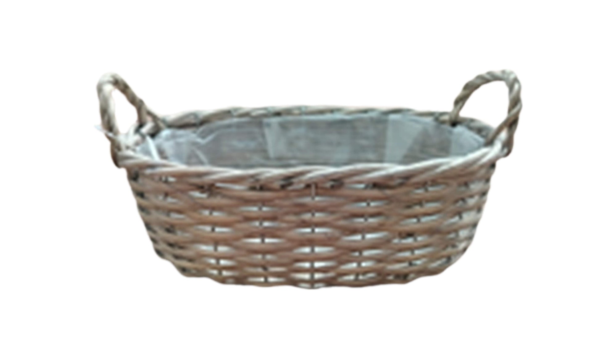 CHALET Schale – Weide & Folie, Grau – 28 × 18 × 10 cm