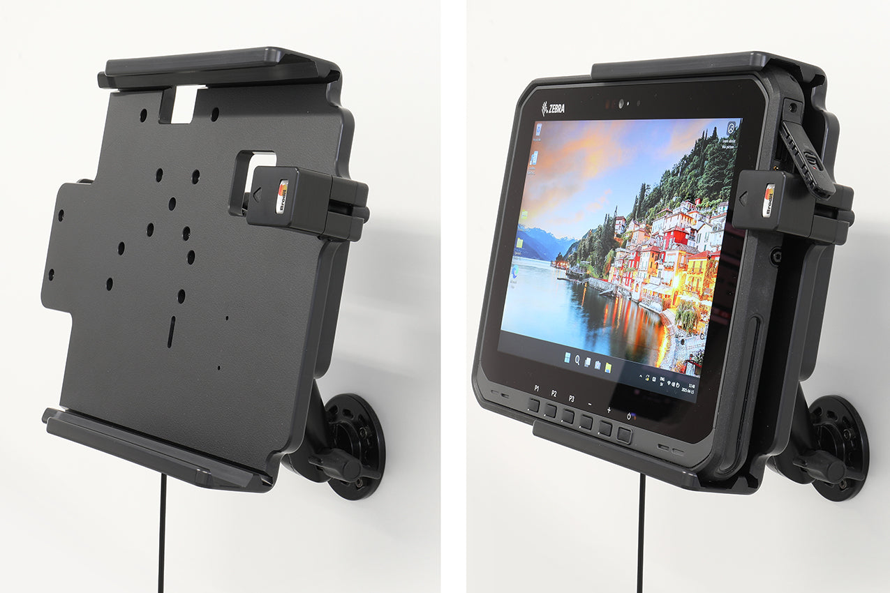 Brodit Tablet-Wandhalterung – für Zebra ET65W, ET60W – abschliessbar – Schwarz