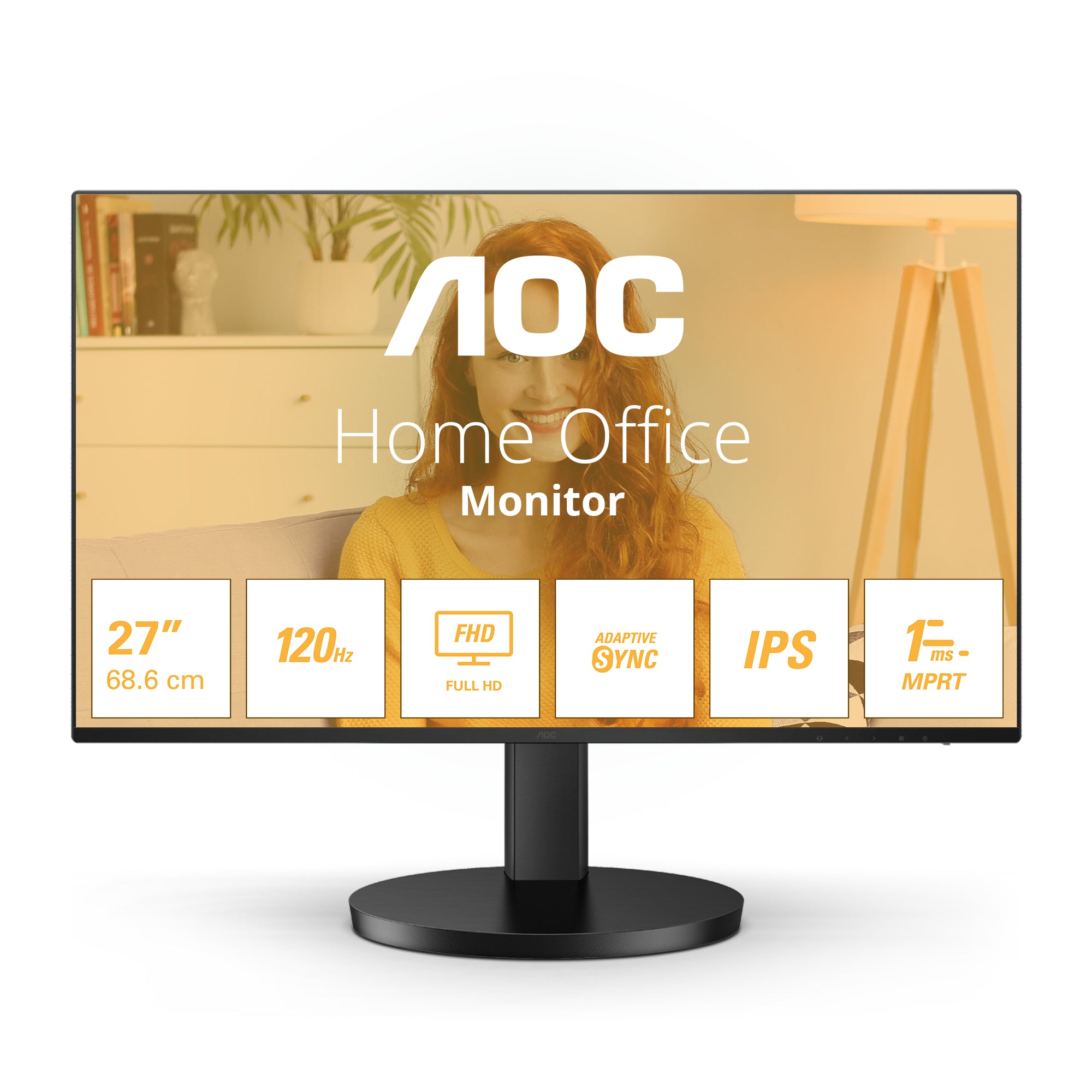 AOC 27B3HA2 – 27", 1920 × 1080 (Full HD), IPS, 120 Hz, HDR