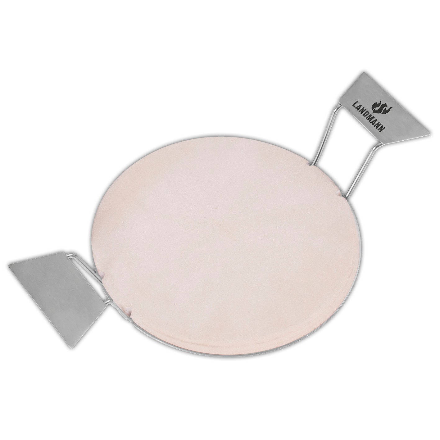 LANDMANN Pizzastein Ø 30,5 × 8,5 cm, Cordierit, Braun