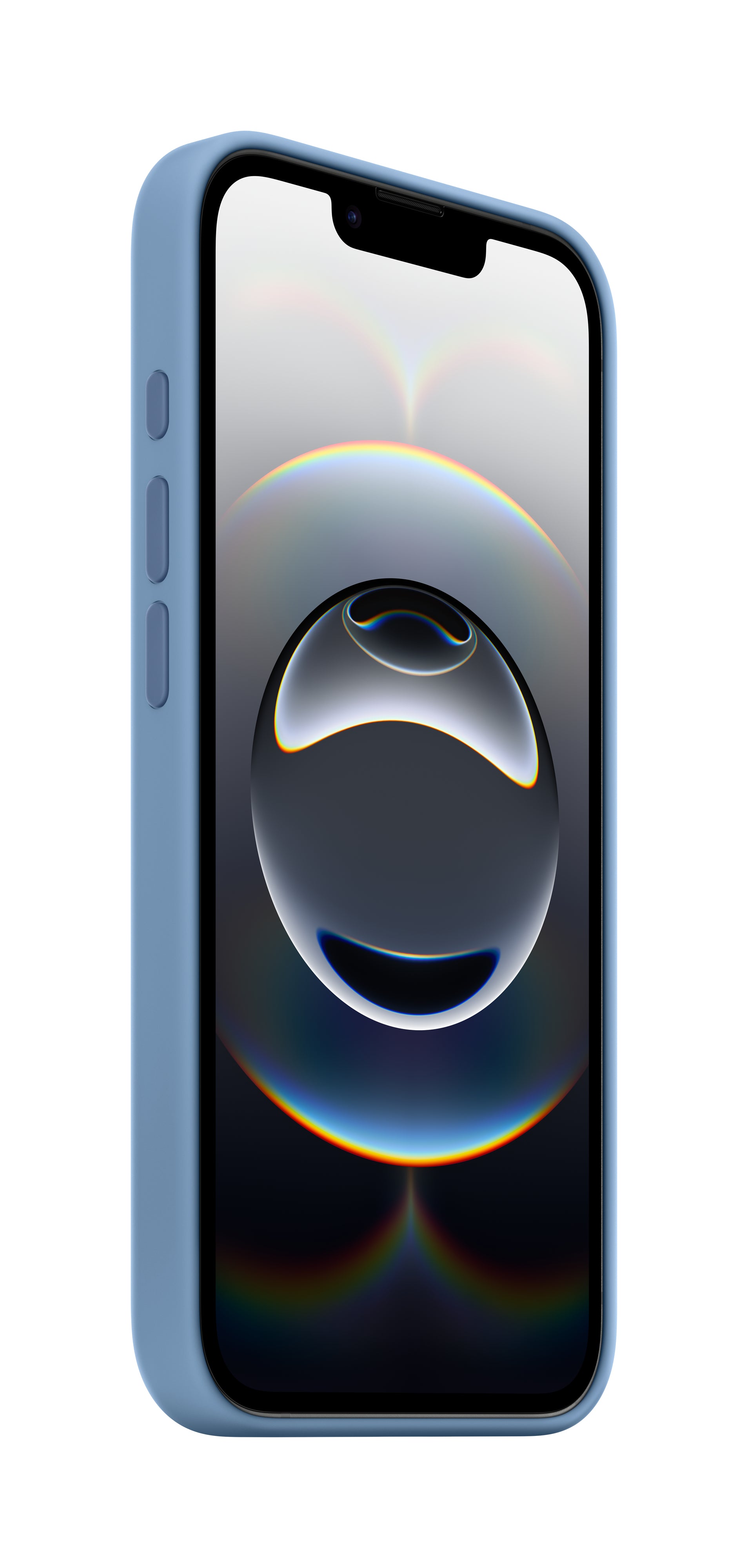 Apple Backcover – für Apple iPhone 16e, Mikrofaser+Silikon, Winterblau