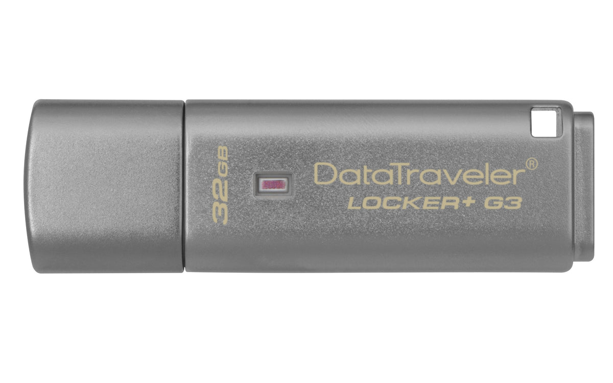 Kingston Technology Kingston DataTraveler Locker+ G3 – 32 GB USB 3.2 Gen 1 Typ A, Lesen 135 MB/s, Schreiben 40 MB/s, Passwortschutz