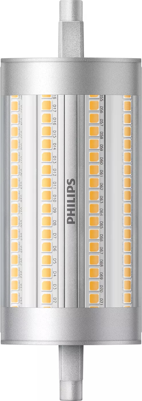 Philips by Signify Philips Leuchtmittel R7S (Stabform) – Warmweiss 3000 K, 2460 lm, 17,5 W, dimmbar – 1 Stk., Silber, Kunststoff
