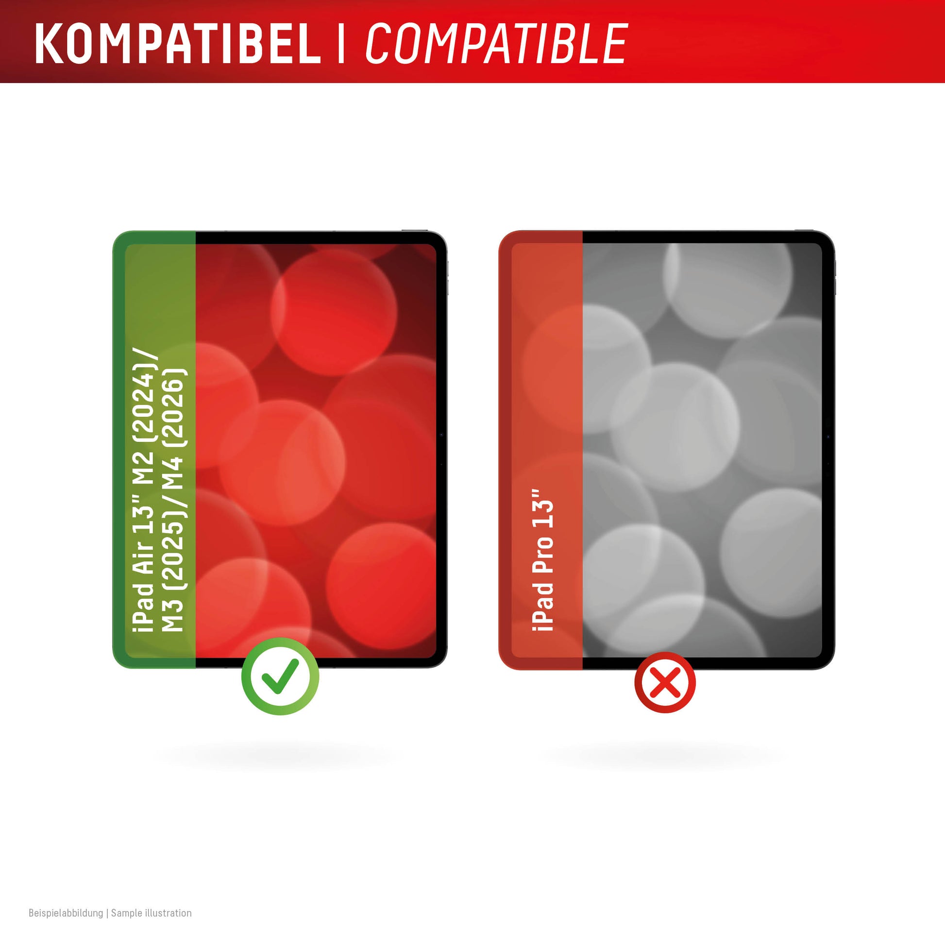 Displex Tablet Real Glass – Displayschutzfolie, Gehärtetes Glas, 10H, für iPad Air 13" (2024/2025/2026)