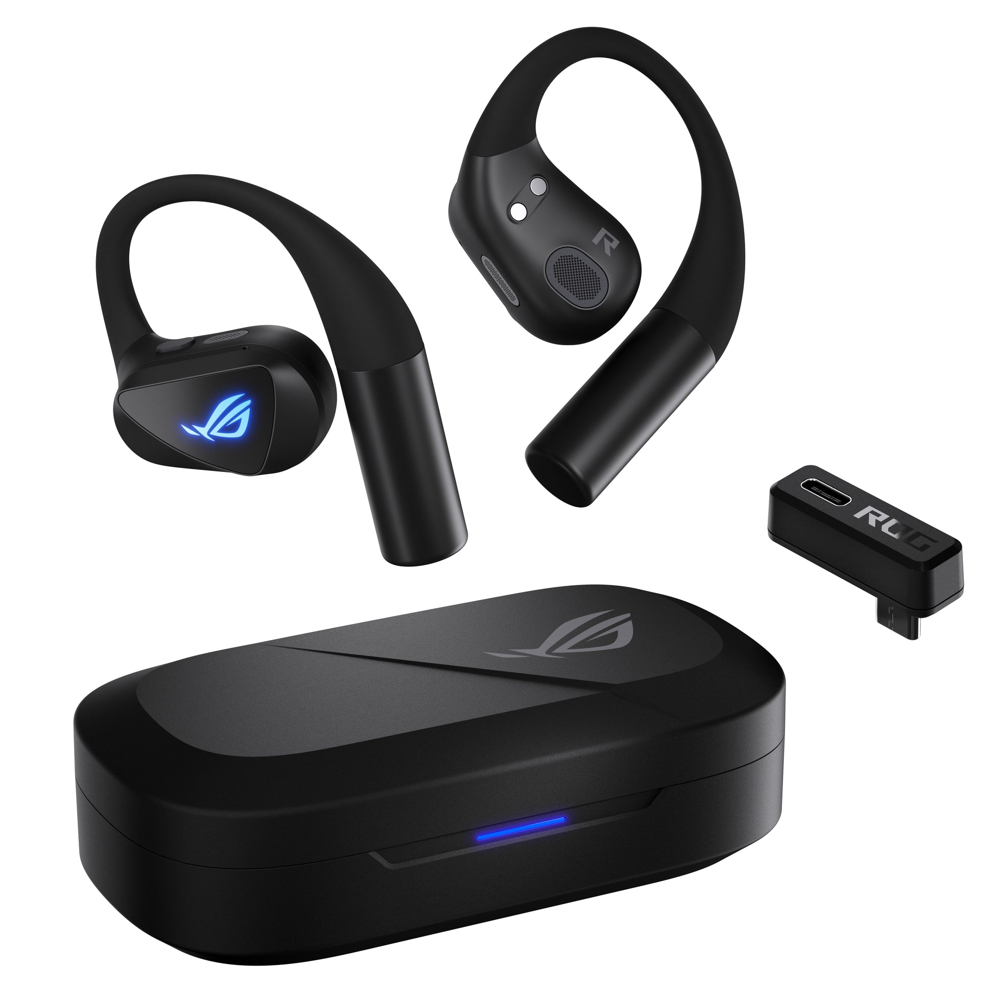 ASUS ROG Cetra Open Wireless Ohrbügel True Wireless – Stereo, mit USB-C-Dongle, mit Ladecase, für PS5, Switch