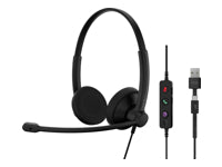 Epos IMPACT 100 MS – Duo Headset – USB‑C/USB‑A, Stereo – für Microsoft Teams