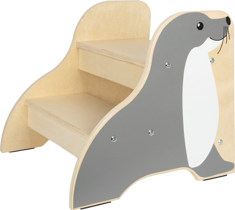 Small foot Tritthocker 12669, 38 × 41 × 42 cm, 150 kg – Mehrfarbig, Gummi/Holz