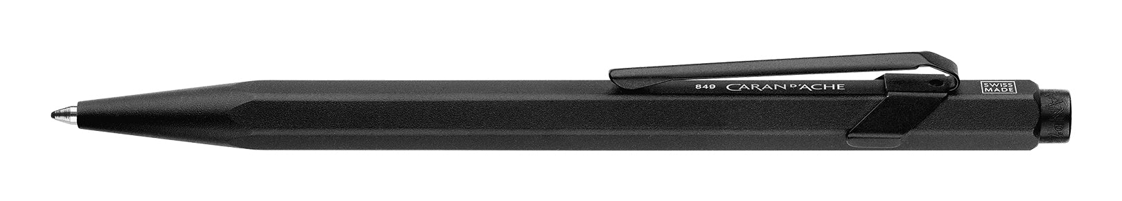 Caran d-Ache 849 Black Code – Füllfederhalter Feder F – für Rechts- & Linkshänder – schwarz