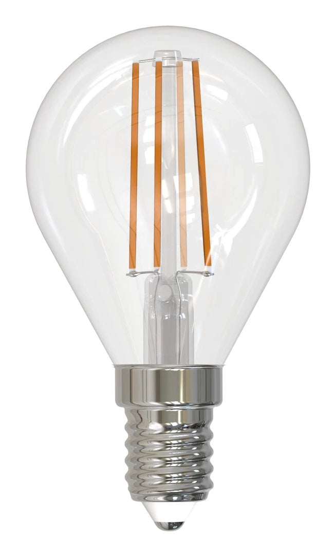 Hama LED-Leuchtmittel E14 P45 – 470 lm, 2,9 W, Warmweiss 2700 K, dimmbar – IP20 – 1 Stk., Transparent, Glas