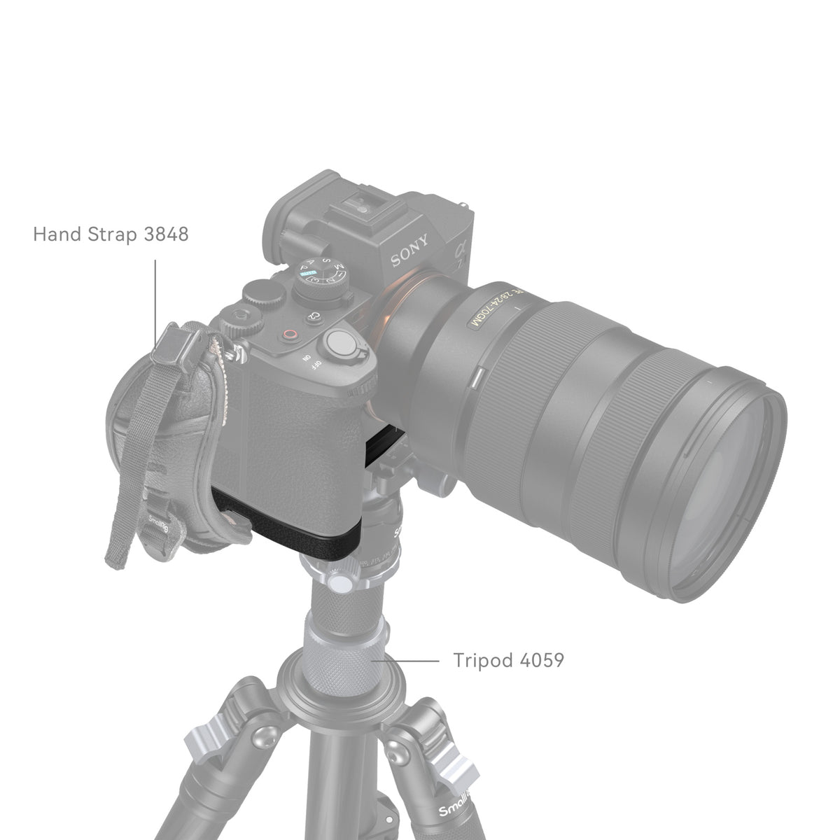 SmallRig 3666B Montageplatte – 1/4"-Gewinde, Schnellfreigabe – für Sony Alpha 7R V, Alpha 7 IV – Schwarz