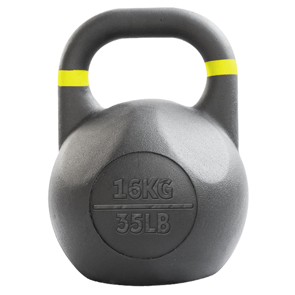 GladiatorFit Kettlebell – 16 kg – 28,5 cm Höhe, Ø 18,5 cm – Griffbreite 19,5 cm – Stahl, schwarz – 1 Stück