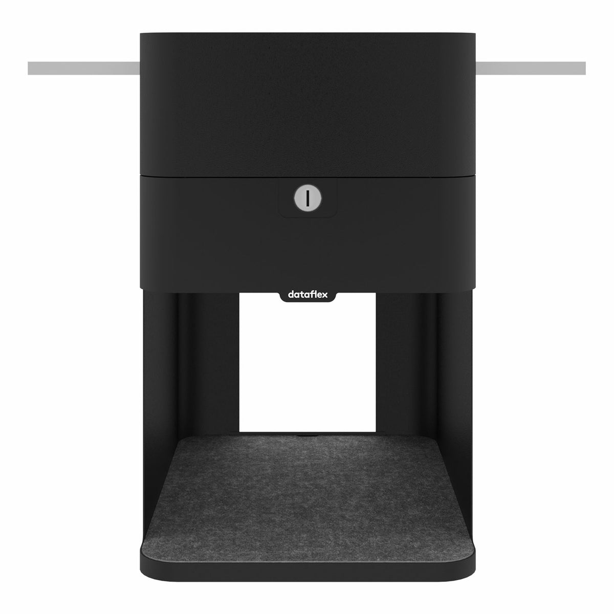 Dataflex Bento 503 – Untertisch-Schrank, 1 Schublade, abschliessbar, Stahl, 361 × 254 × 407 mm, Schwarz